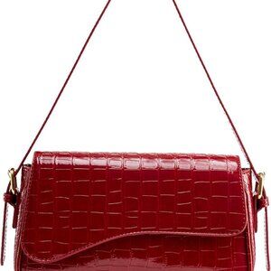 Women Small Vegan Leather Crossbody Shoulder Bag Clutch Hobo Purse